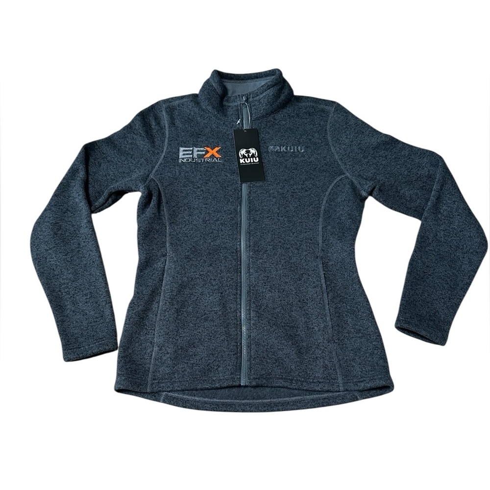 KUIU Base Camp Sweater Fleece Jacket Women’s Small Gray Full Zip NWT Embroidered